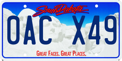 SD license plate 0ACX49