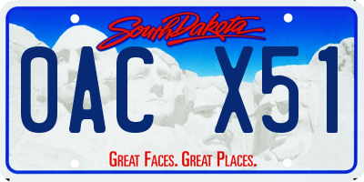 SD license plate 0ACX51