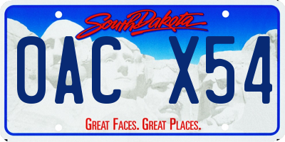 SD license plate 0ACX54