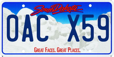 SD license plate 0ACX59