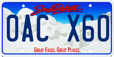 SD license plate 0ACX60