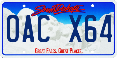 SD license plate 0ACX64