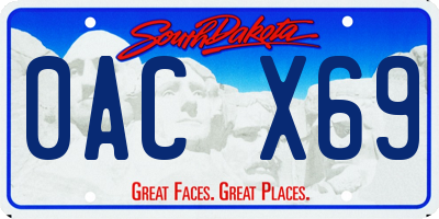 SD license plate 0ACX69