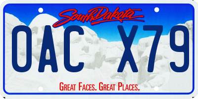 SD license plate 0ACX79
