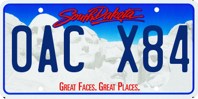 SD license plate 0ACX84