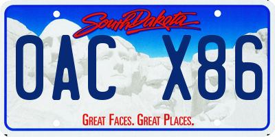SD license plate 0ACX86
