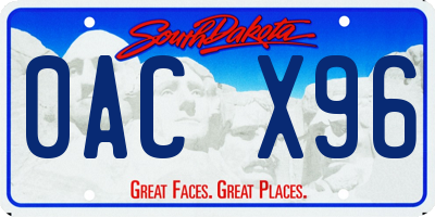 SD license plate 0ACX96