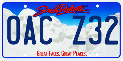 SD license plate 0ACZ32