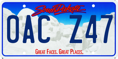 SD license plate 0ACZ47