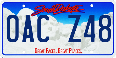 SD license plate 0ACZ48