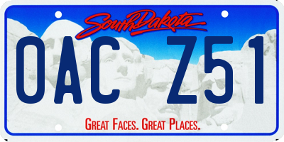 SD license plate 0ACZ51