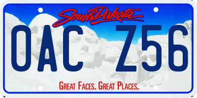 SD license plate 0ACZ56