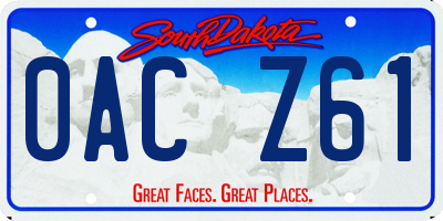 SD license plate 0ACZ61