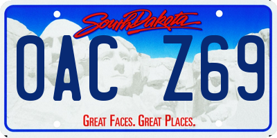 SD license plate 0ACZ69