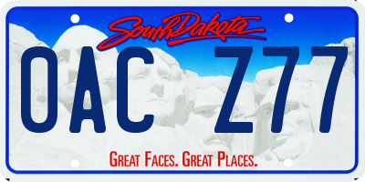 SD license plate 0ACZ77