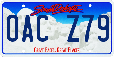 SD license plate 0ACZ79