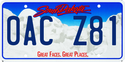 SD license plate 0ACZ81