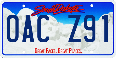 SD license plate 0ACZ91