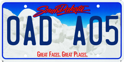 SD license plate 0ADA05