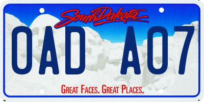 SD license plate 0ADA07