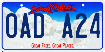 SD license plate 0ADA24