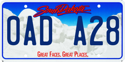 SD license plate 0ADA28