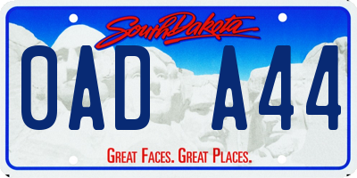 SD license plate 0ADA44