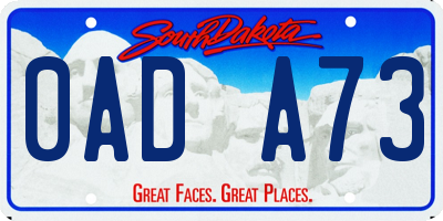 SD license plate 0ADA73