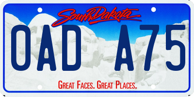 SD license plate 0ADA75