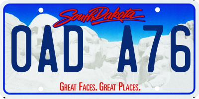 SD license plate 0ADA76