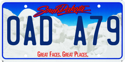 SD license plate 0ADA79