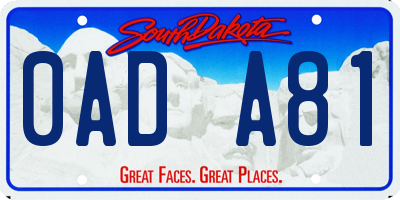 SD license plate 0ADA81