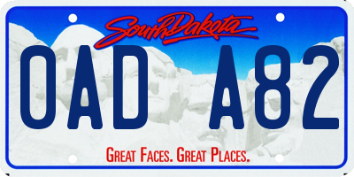 SD license plate 0ADA82