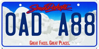 SD license plate 0ADA88