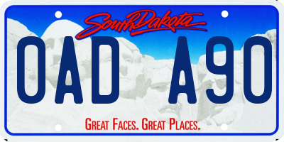 SD license plate 0ADA90