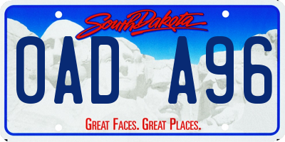 SD license plate 0ADA96