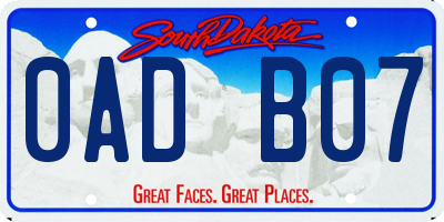 SD license plate 0ADB07