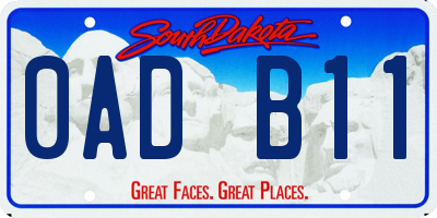 SD license plate 0ADB11