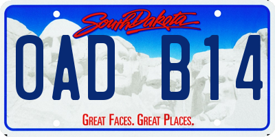 SD license plate 0ADB14