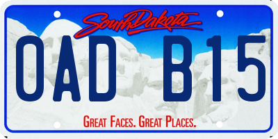 SD license plate 0ADB15