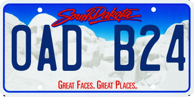 SD license plate 0ADB24