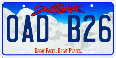 SD license plate 0ADB26