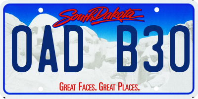 SD license plate 0ADB30