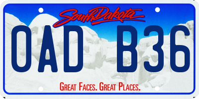 SD license plate 0ADB36