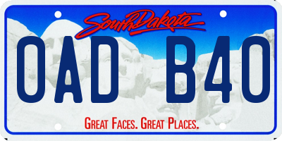 SD license plate 0ADB40