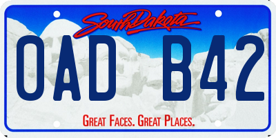 SD license plate 0ADB42