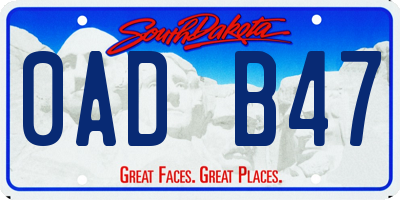 SD license plate 0ADB47