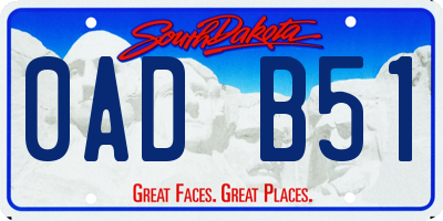 SD license plate 0ADB51