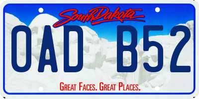 SD license plate 0ADB52