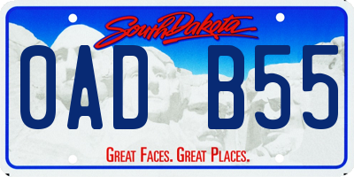 SD license plate 0ADB55